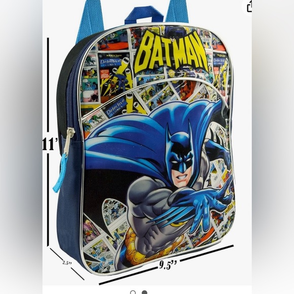 NWT-Fast Forward DC Comics classic Batman 11” nylon backpack - Picture 3 of 9